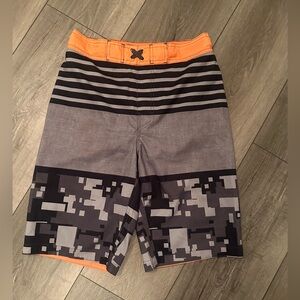 Large Boy Swim Trunks Arizona Grey Orange